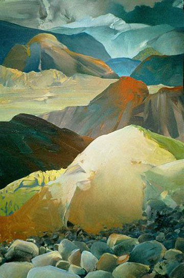 "Up from the Valley Floor", a view of the valley in Oregon, by Randall David Tipton, Painter, Artist, Oregon, USA