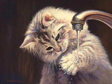 "Curious Cat" by Debbie Patrick, Painter, Artist, Bay Area, CA, USA