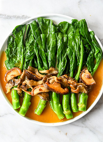 Chinese Greens & Mushrooms by Meera Nalvadi, Food Blogger, Food Specialist, William Sonoma, India, USA