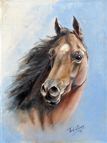 Horse, Painting by T. L. Liang, Painter, Artist, CA, USA