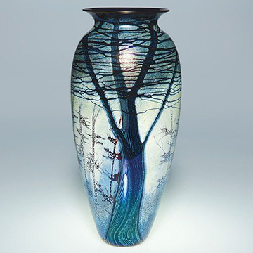 Mt. Shasta Vase by Richard by Satava, Hand-blown Glass Artist, Bay Area, CA, USA