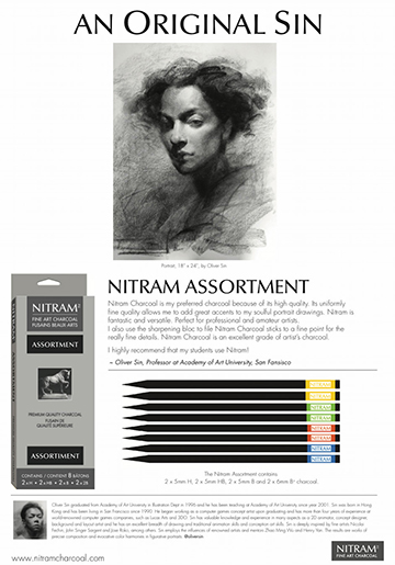 NITRAM Assortment, Art Supplies, Ambassador, Oliver Sin, Portrait Artist, Bay Area, CA, USA