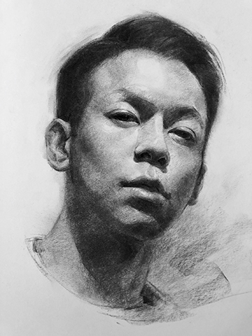 Self Portrait by Oliver Sin, Portrait Artist, Bay Area, CA, USA