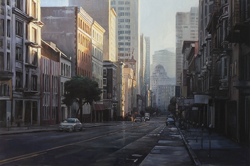 "Merge", 40x60, oil on linen, 2019 by Sung Eun Kim, Artist, San Francisco, USA