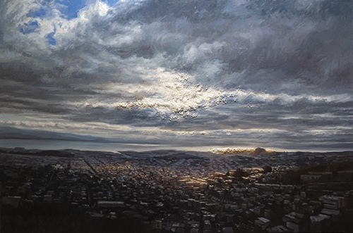 "The texture of light", Oil on canvas, 40x60, 2020 by Sung Eun Kim, Artist, San Francisco, USA
