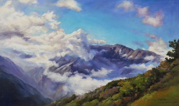 Mountain with clouds by Ming-Yi Liang, Artist, Taiwan