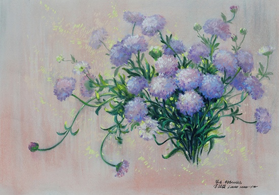 Purple flowers by Ming-Yi Liang, Artist, Taiwan