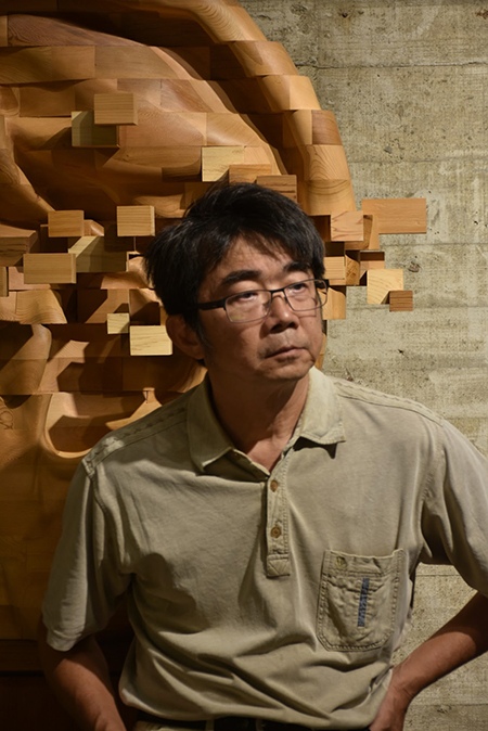 Self Portrait by Hsu Tung Han, Wood Sculpture Artist, Taiwan