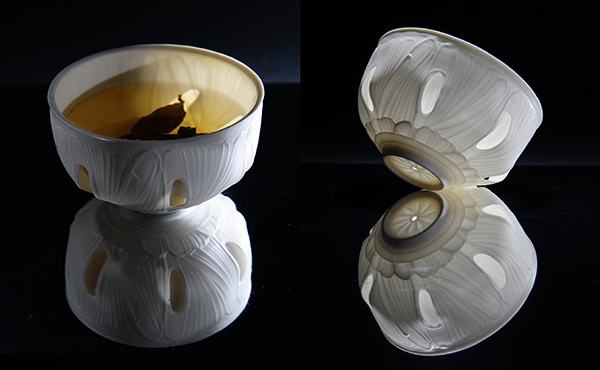 White porcelain tea cup by Yuan-te Wang, Ceramic Artist, Taiwan