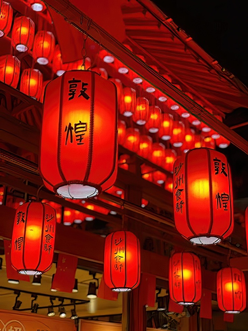 Night Market in Dunhuang, China