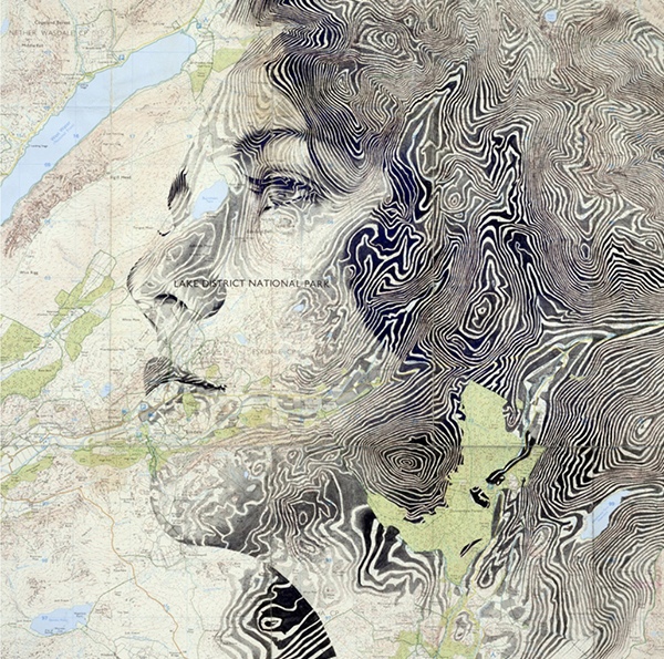 Lake District National Park by Ed Fairburn, artist, cartographer, England