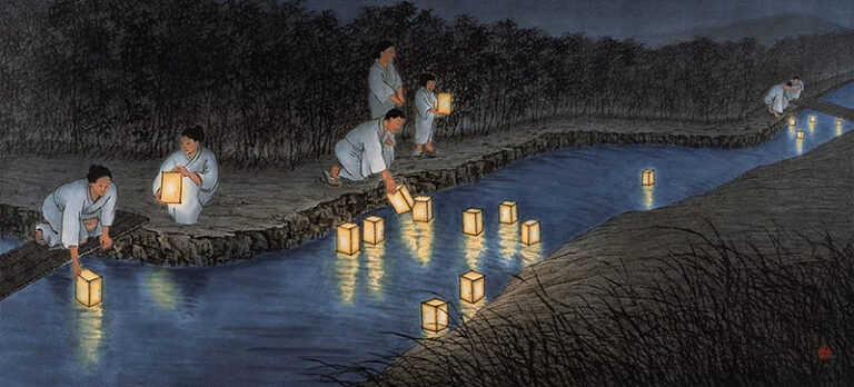 "Reflections of the Past" by Wu Lan-Chiann, painter, artist, Taiwan, USA