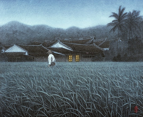 "The Good Earth" by Wu Lan-Chiann, painter, artist, Taiwan, USA
