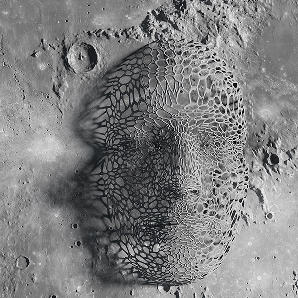 Man in the moon, 2D by Marcel Clemens, Astrophysicist, Photographer, UK