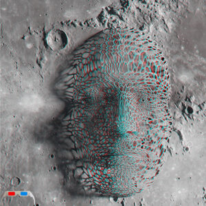 Man in the moon, 3D by Marcel Clemens, Astrophysicist, Photographer, UK