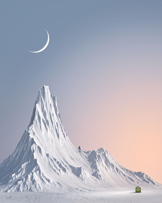Snow Peak by Kathrin Federer, Digital Artist, Adobe influencer, NFT artist, Germany