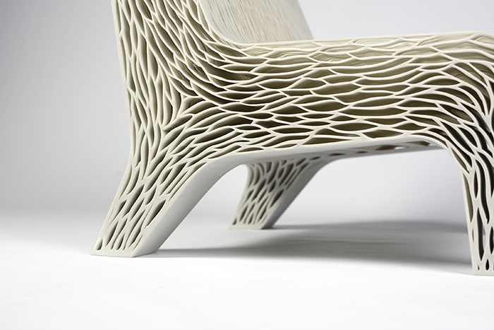 Biomimicry 3D printed soft seat by Lilian van Daal , Product Designer, The Netherlands