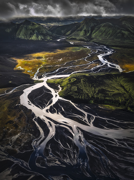 The Last Veins (River System spreading through the Highlands) by Armand Sarlangue, Outdoor Photographer, France