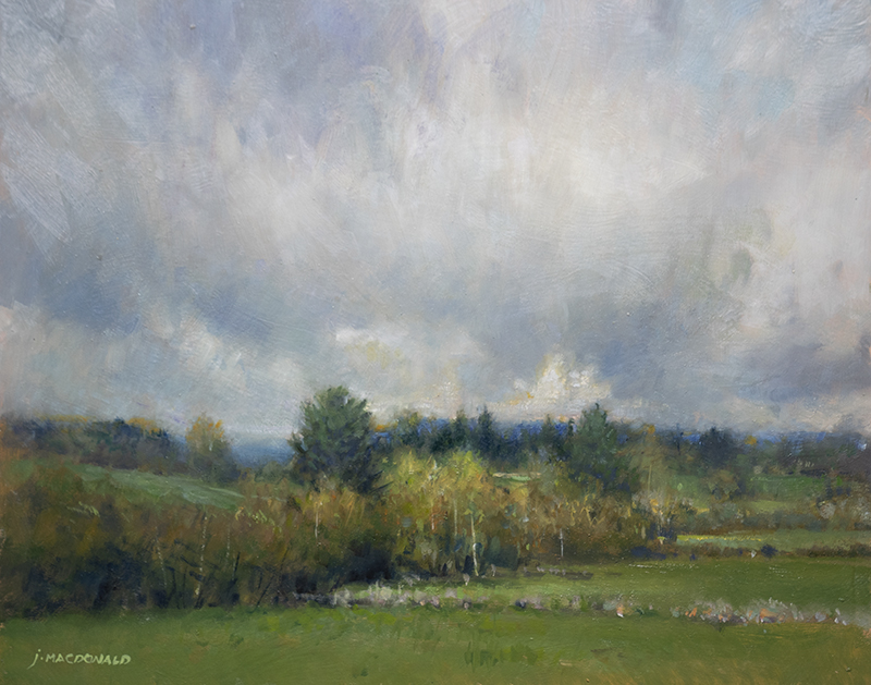 "Old Meadows", oil on linen by John MacDonald, Painter, Artist, USA