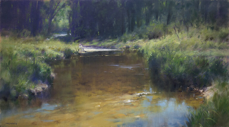 "Slow Waterz', oil on linen by John MacDonald, Painter, Artist, USA