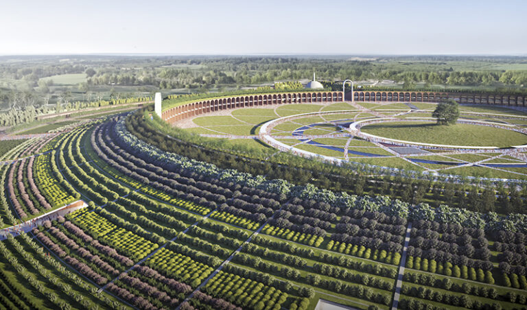 Ramagrama Stupa Biodiversity Ring Garden and Peace Meadow by Stefano Boeri Architetti, City planner, Archecture firm, Italy