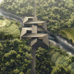 Vajrayana Bridge Exterior by Brick Visual by Bjarke Ingels Group, Architecture firm, USA, Europe, Asia
