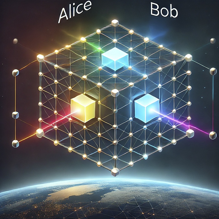 The new encryption technique uses light frequencies, i.e. colors, to encode quantum states. In tap-proof quantum communication, only the encoded quantum keys are exchanged between two users, Alice and Bob by Dr. Anahita Khodadad Kashi, Quantum Physicist, Germany