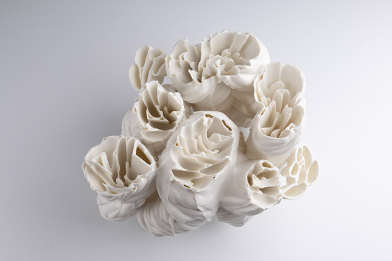 Sleeping Beauty Series, 2023, 37x31x28 cm, unglazed, porcelain, fired at 1280°C by Zsolt József Simon, Ceramicist, Hungary