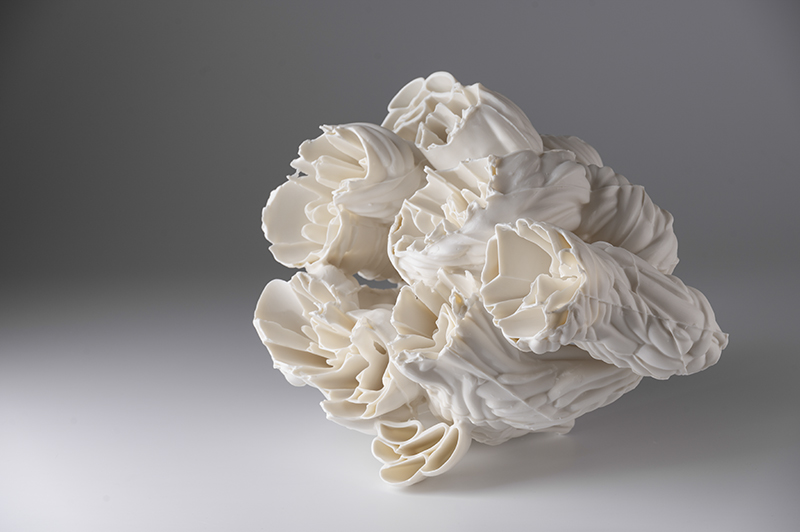 Sleeping Beauty Series, 2023, 37x31x28 cm, unglazed, porcelain, fired at 1280°C by Zsolt József Simon, Ceramicist, Hungary