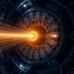 Artistic visualization of the electromagnetic forces at play during ultra-peripheral collisions at CERN's Large Hadron Collider, where lead ions traveling at near-light speed generate intense photon bursts capable of nuclear transmutation. The glowing energy streams represent the moment when physics transforms lead into gold through pure electromagnetic interaction, bringing ancient alchemical dreams into the realm of quantum reality.