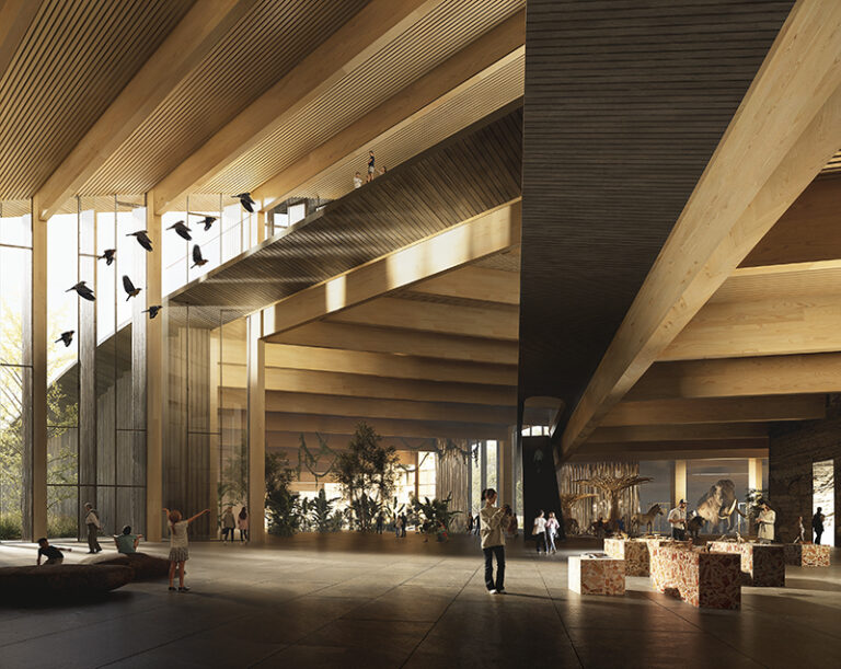 Permanet Exhibition Hall, as depicted in this architectural rendering by Bjarke Ingels Group
