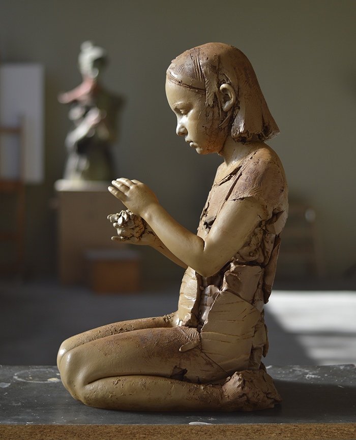 Self-Creation in the studio by Eudald De Juana Gorriz, Sculptor, Spain