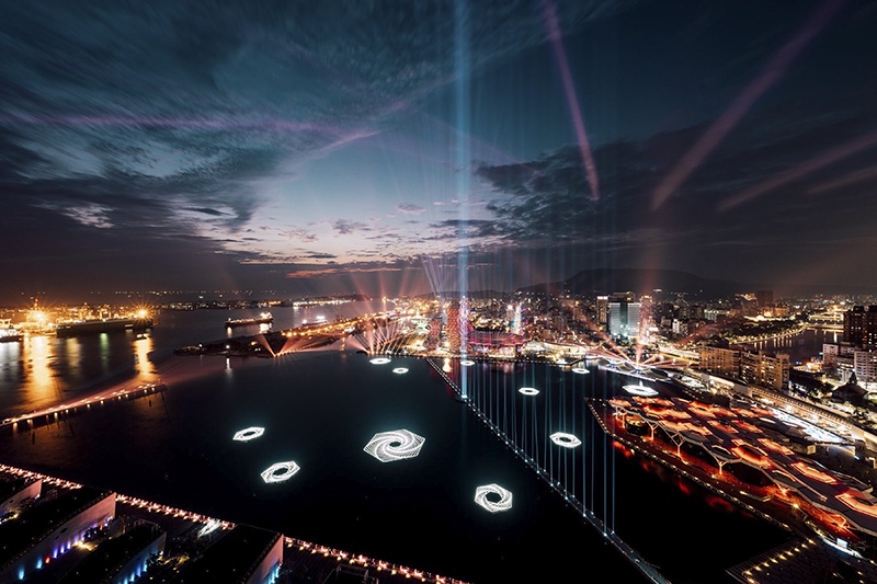 Metaflows – Light Islands by UxU Studio, Light art, Installation art, Taiwan