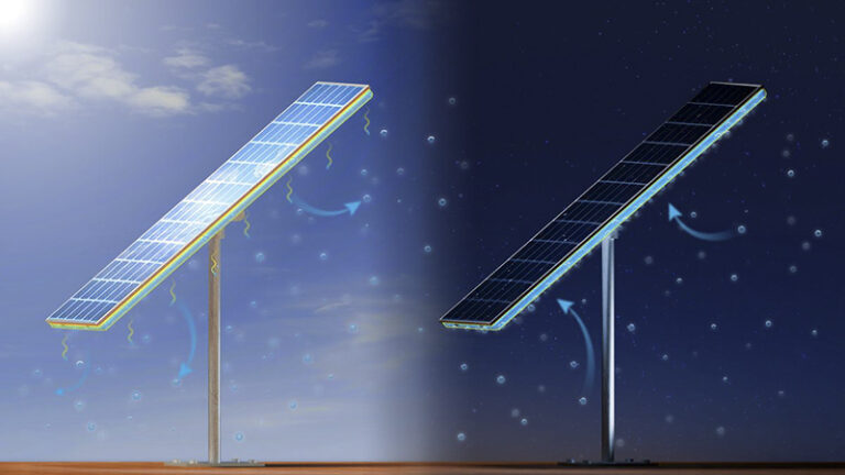 The innovative composite-coated panels capture atmospheric moisture during nighttime hours and discharge it throughout the day to provide passive cooling.