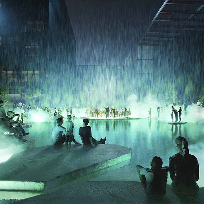 BIG-led team wins competition to transform public spaces around Copenhagen's major music venues into "The City's Stage" performance landscape.