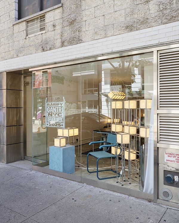 Rarify and Gantri's collaborative modular lighting design featuring 3D-printed components, showcased at NYCxDesign.