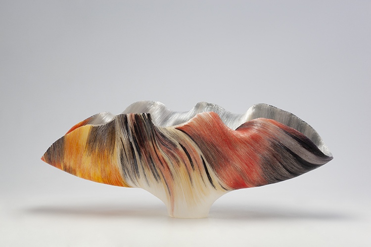 2025 Non Binary Rosebreasted Grosbeak by Toots Zynsky, Glass artist, USA