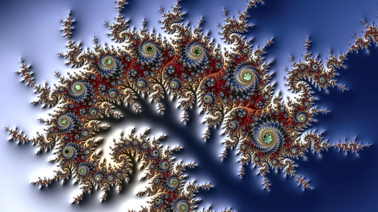 © Adobe Stock / ID 312003891 — Fractal digital artwork illustrating self-repeating geometric patterns found in quantum systems.