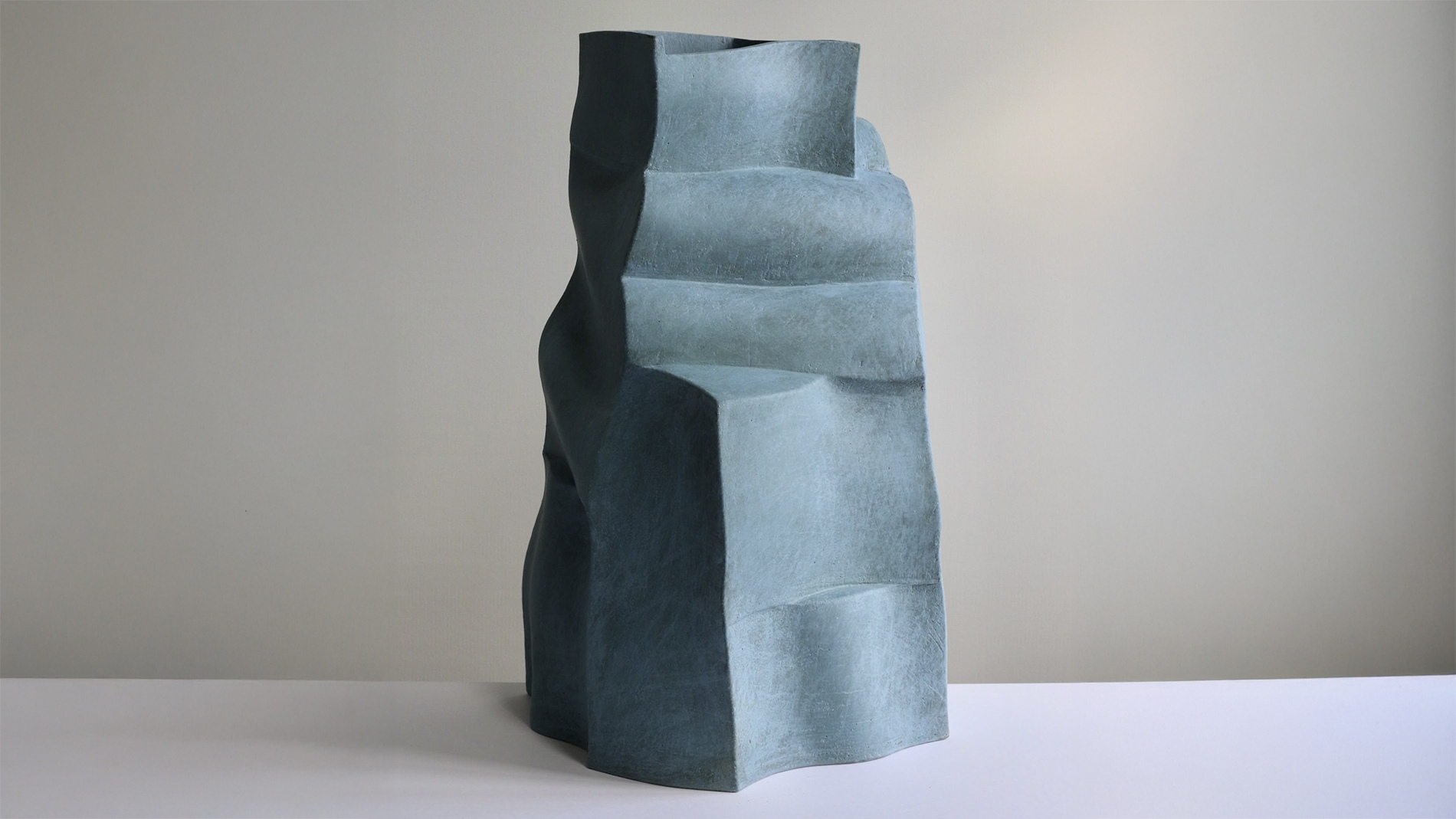 ‘Out of my hands’, 45cm high, 2023 by Ken Eastman, Potter, Ceramic Artist, England