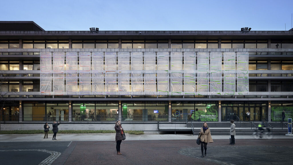 Photo.Synthetica, curtain installation, Dublin Castle