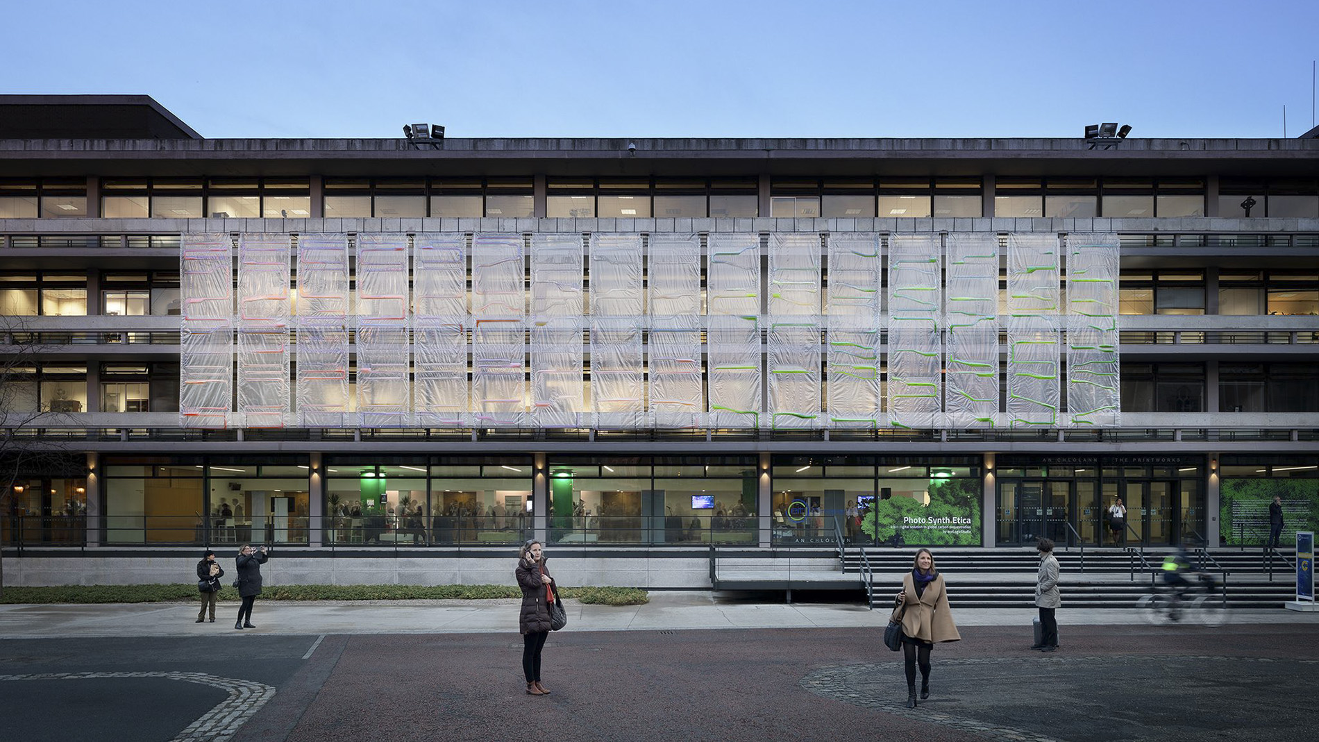 Photo.Synthetica, curtain installation, Dublin Castle