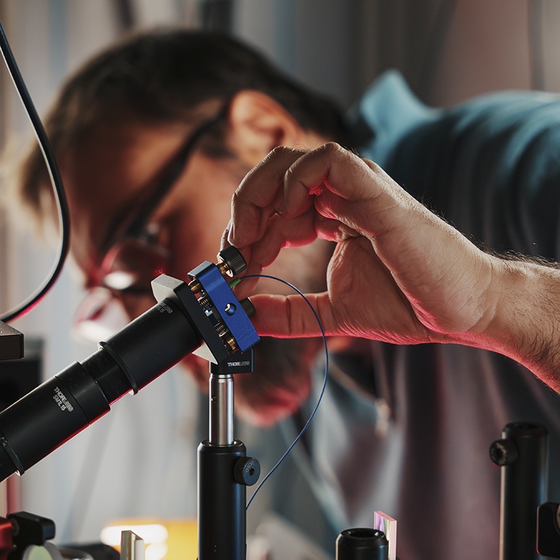 Dr. Giovanni Barontini in his laboratory