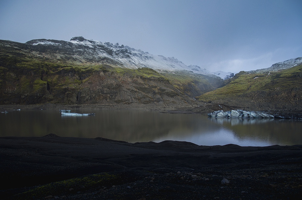 A stream flowing from the glacier