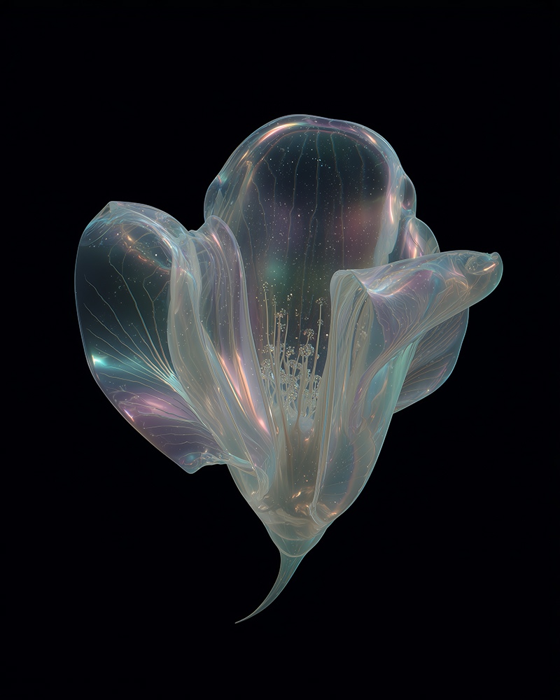 Generative artwork by Yeonjeong Jang exploring botanical form