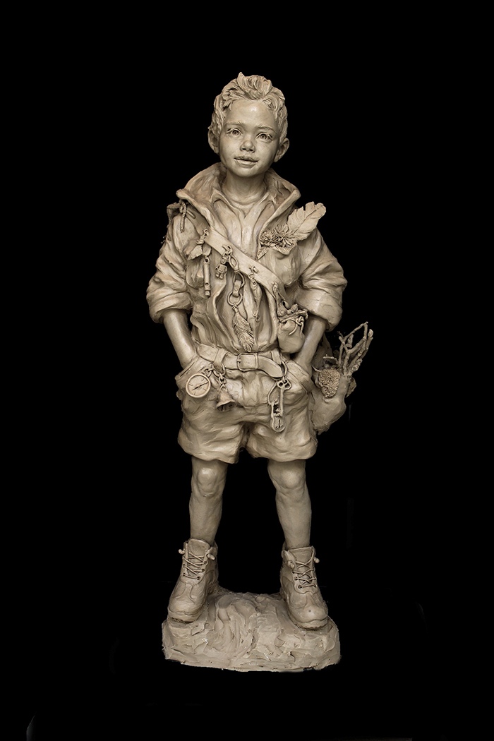 The Collector, in clay.