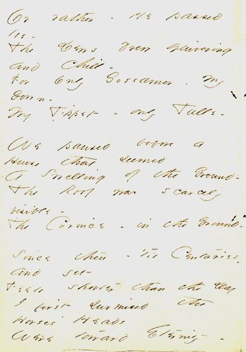 [Emily Dickinson’s manuscript of Because I Could Not Stop for Death; Pinterest]