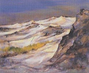 "Songs of a Desert, Gangsu" by Dan-Fong Liang, Watercolor, Painter, Artist, Taiwan