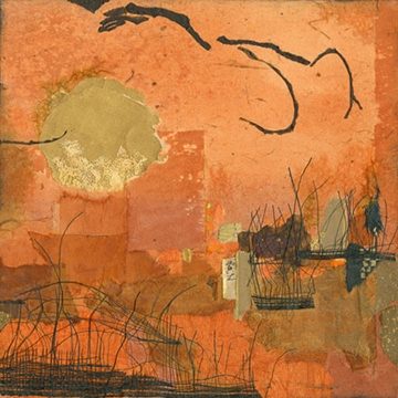 "MOON" by Louis Forbush, Collage Art, Bay Area, CA, USA