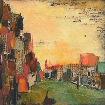 "RETURNING" by Louis Forbush, Collage Art, Bay Area, CA, USA